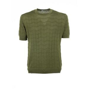 PAOLO PECORA Men's Textured Knit Short Sleeve T-Shirt Men GREEN T-Shirts